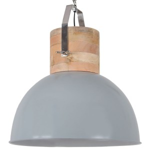 Šedé závěsné kovové retro světlo Fabriano Shiny grey - Ø 50*60 cm