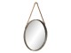 Kulaté kovové zrcadlo s provazem - Ø 47*3cm