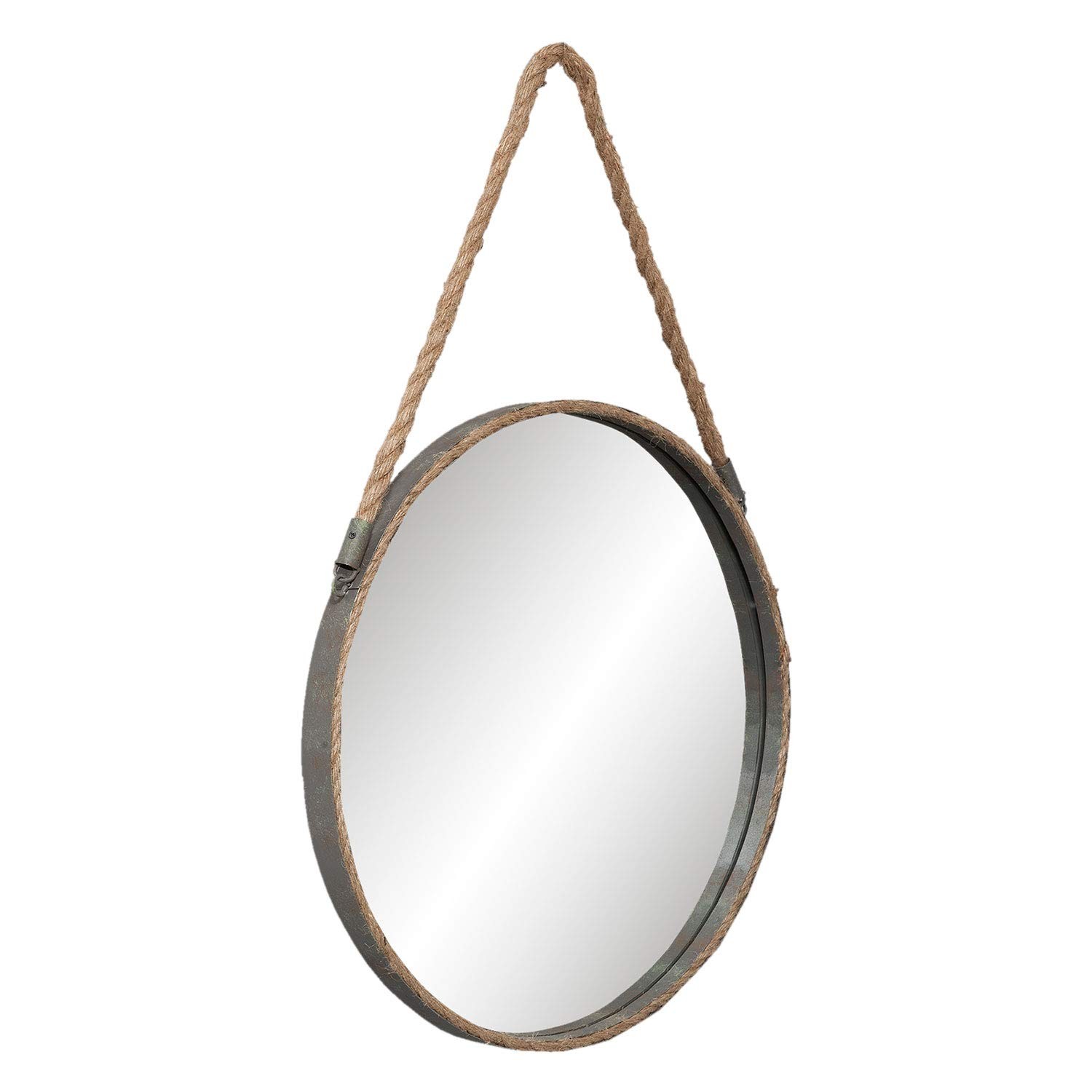 Kulaté kovové zrcadlo s provazem - Ø 47*3cm