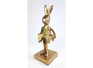 Dekorace králík Wanny bronzový  - 11*10*30cm
