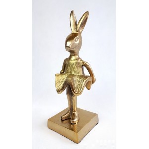 Dekorace králík Wanny bronzový - 11*10*30cm