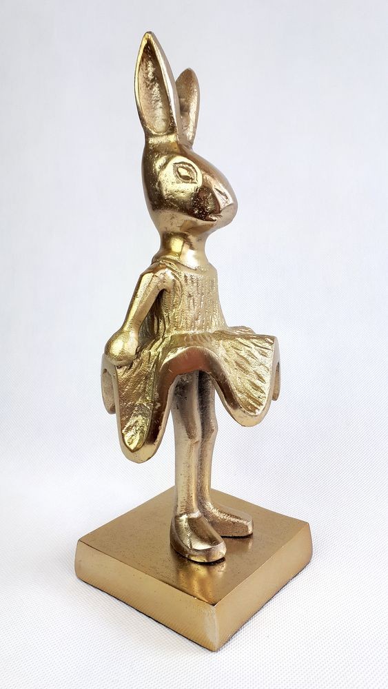 Dekorace králík Wanny bronzový - 11*10*30cm