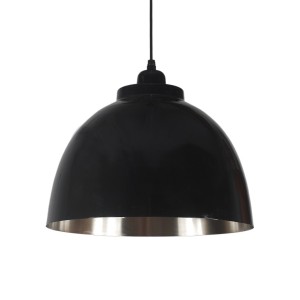 Černé závěsné kovové světlo Shiny - Ø 32*22 cm