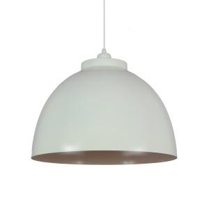 Krémové závěsné kovové světlo Shiny - Ø 32*22 cm