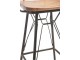Kovová barová židle se dřevem BISTRO - 50* 53 * 111cm