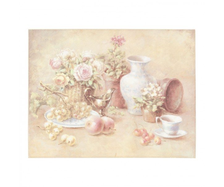 Obraz zátiší s květinami - 45*35*3 cm
