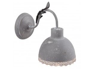 Nástěnná šedá vintage lampa - 27*9 cm