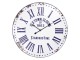 Bílo - modré plechové hodiny - Ø 57*4 cm / 1*AA