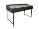 Černý kovový pracovní stůl s dřevěnou deskou- 134*65*80 cm