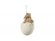 Závěsná velikonoční dekorace zajíček ve vajíčku I- Ø 5*10 cm