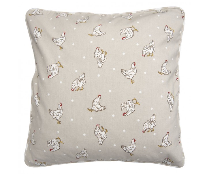 Béžový povlak na polštář Lucky Chicken - 40*40 cm