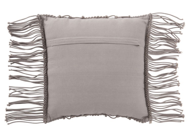 Polštář Macrame Taupe s třásněmi - 45*45 cm