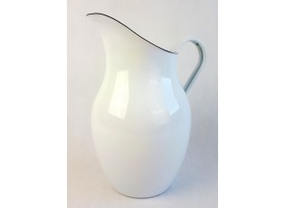 Bílý smaltovaný džbán - 20*26cm - 2.5L