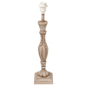 Hnědo - šedá noha k lampě s patinou - 12*12*53 cm/ E27