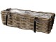 Závěsný ratanový balkonový květináč antik šedá - 46cm Van der Leeden