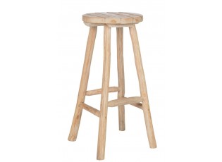 Dřevěný barová stolička přírodní  - 36*45*80cm