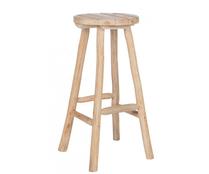 Dřevěný barová stolička přírodní - 36*45*80cm