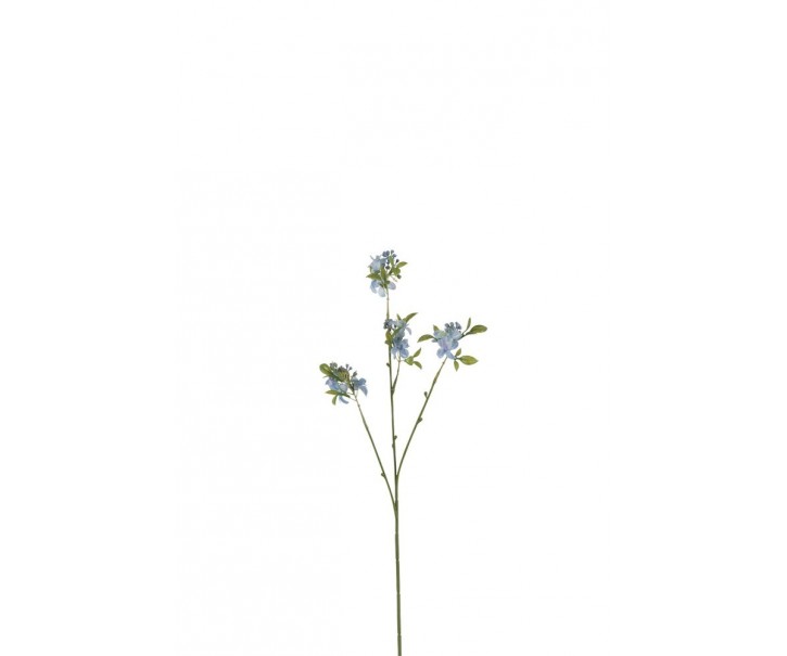 Umělá květina větev s modrým květem - 48cm