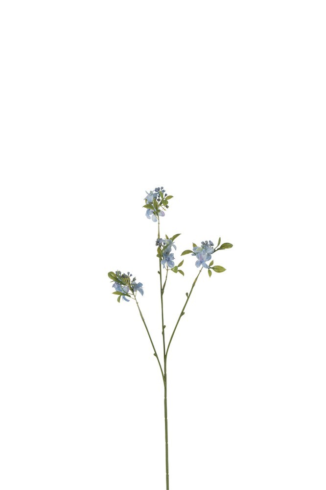 Umělá květina větev s modrým květem - 48cm