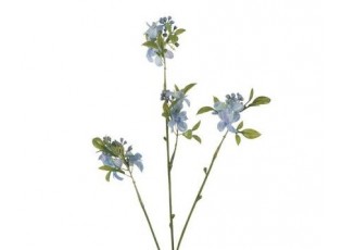 Umělá květina větev s modrým květem - 48cm
