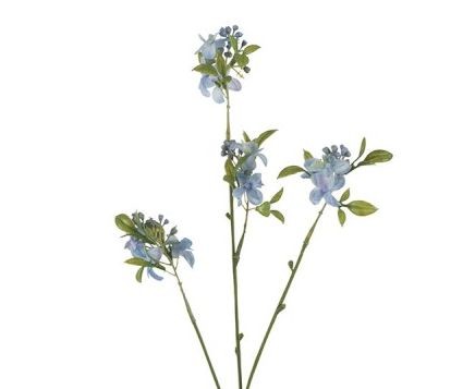Umělá květina větev s modrým květem - 48cm