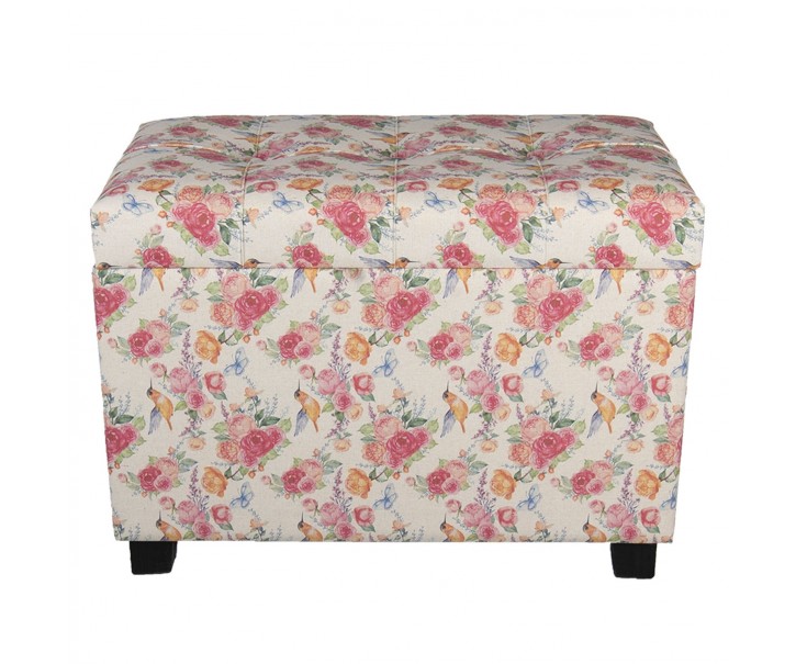 Květovaná stolička, taburet Rose - 60*36*43 cm