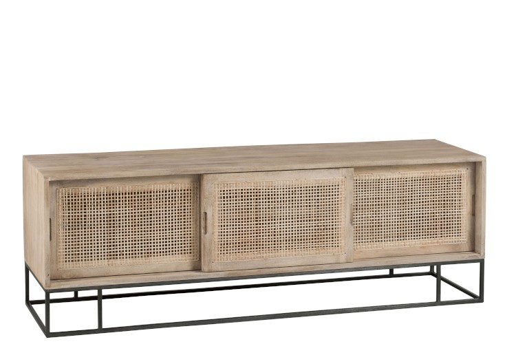 TV dřevěná komoda s dvířky Woven - 150*40*50cm