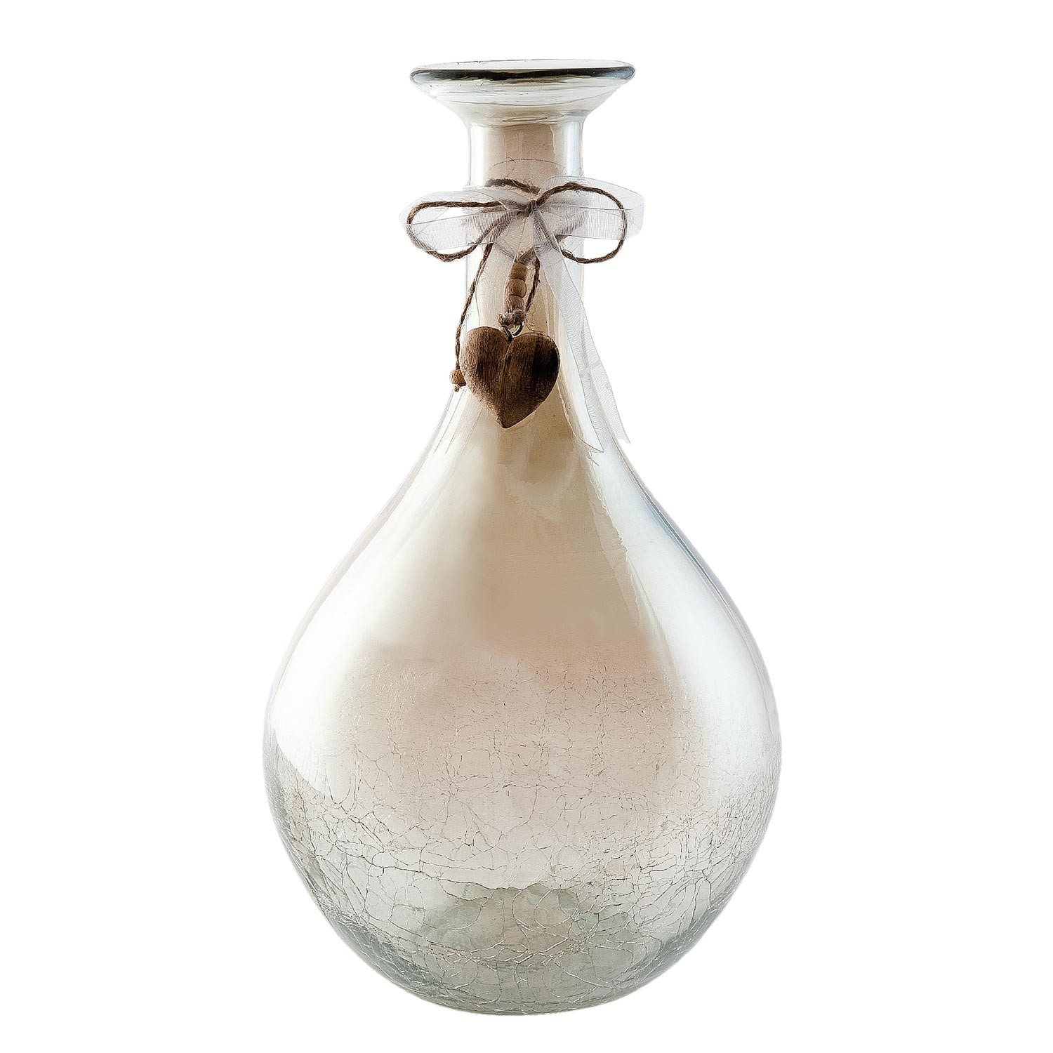 Dekorativní skleněná váza s popraskáním - Ø21*38 cm Clayre & Eef