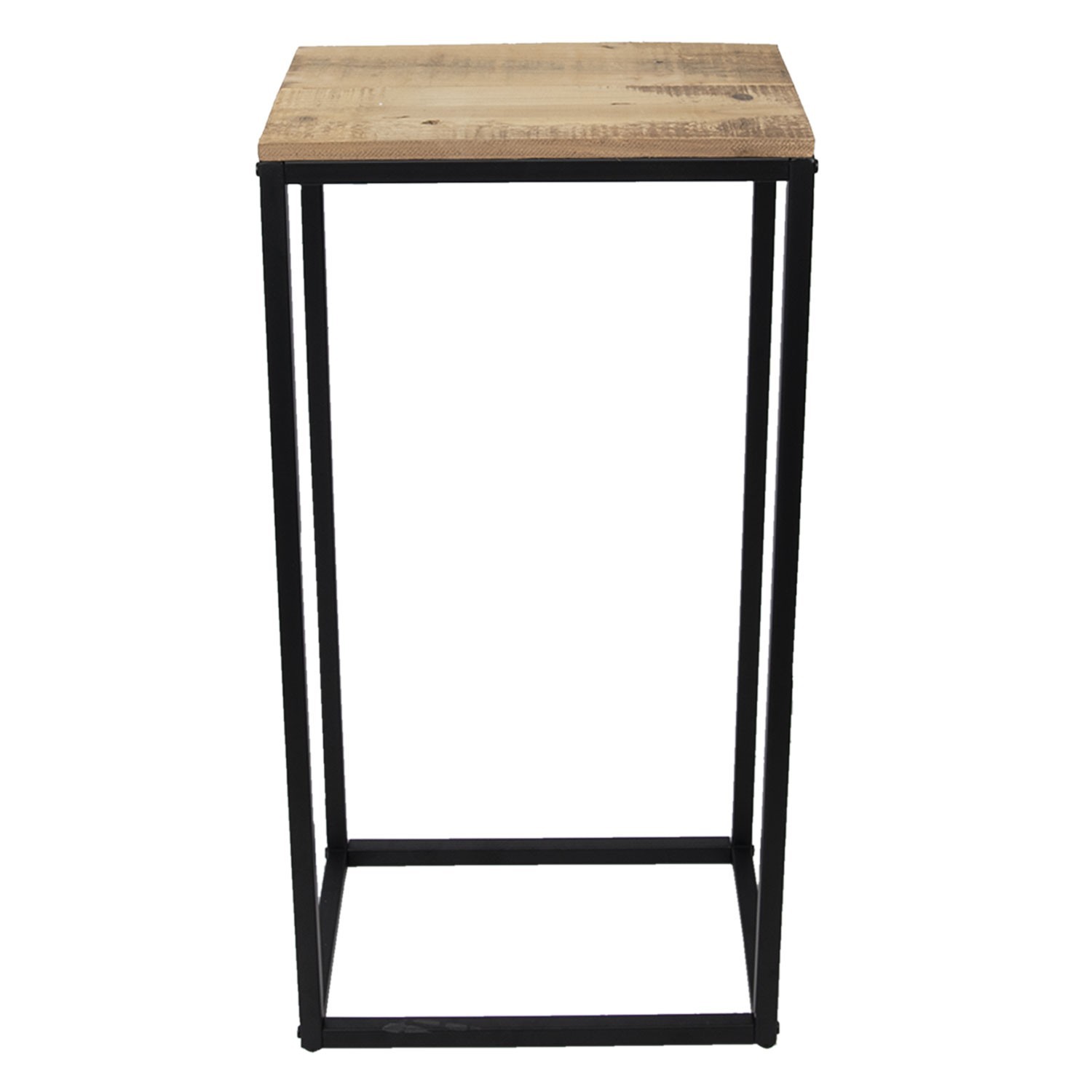 Odkládací stolek Industrial s recyklovaným dřevem – 40*27*81 cm
