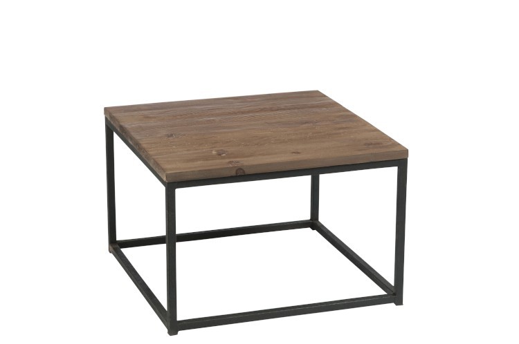 Odkládací stolek s kovovou kontrukcí Industrial - 60*60*40cm