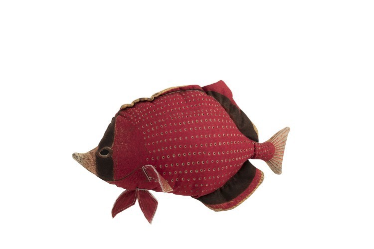 Červený polštář Fish Dory - 62*15*33cm J-Line by Jolipa