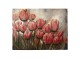 Nástěnná kovová dekorace/ obraz Tulips - 100*5*75cm Clayre & Eef