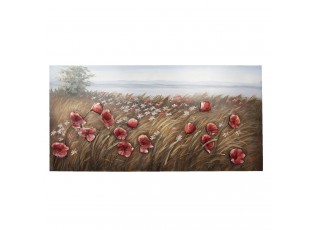 Nástěnná kovová dekorace/ obraz Flowers - 120*4*60cm
