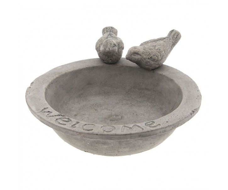 Cementové kulaté pítko pro ptáčky - Ø 22*6 cm