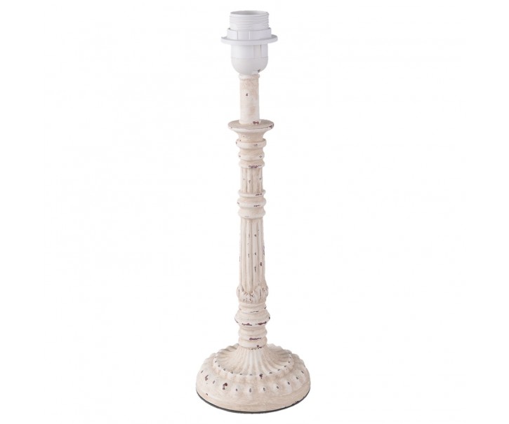Bílá noha k lampě s patinou - Ø 12*40 cm / E27 / Max. 1x60Watt Clayre & Eef