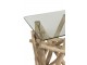 Konzolový dřevěný stůl se skleněnou deskou Branch - 96*47*77cm