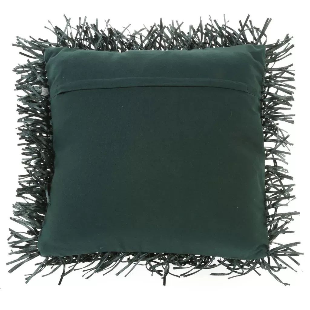 Zelený střapatý polštář s výplní Anjela green - 40*40cm