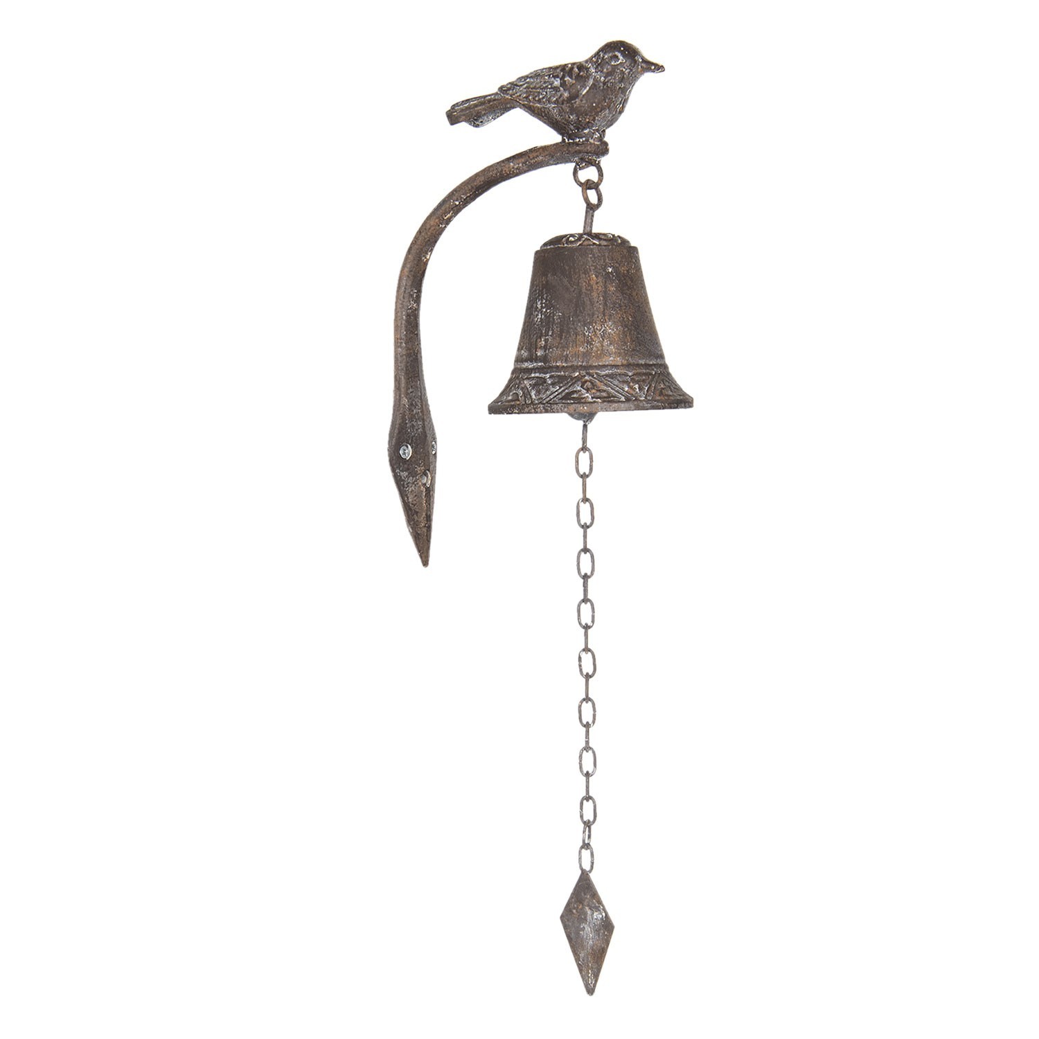 Litinový zvonek s ptáčkem Bird - 10*15*25 cm 6Y3173