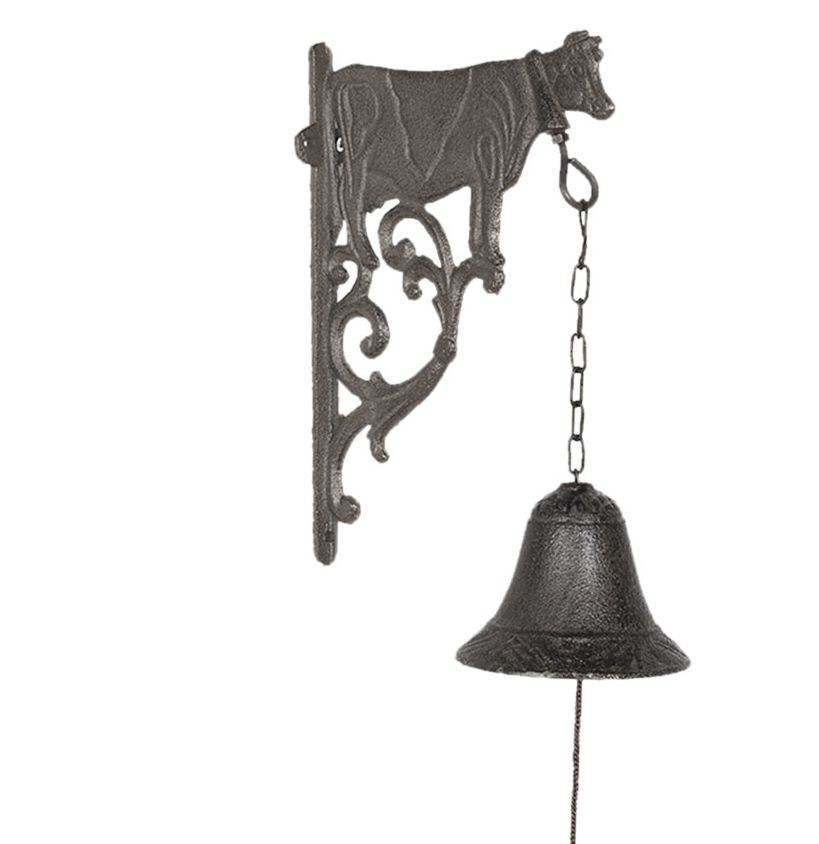 Litinový zvonek s krávou Cow - 10*19*25 cm