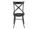 Kovová černá židle Retro s patinou - 41*41*88 cm