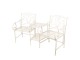 Kovová lavice 2křesla+stolek - 160*69*92 cm