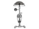Stříbrná kovová stolní lampa Design 3 - 36*29*69 cm