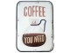 Nástěnná plechová cedule Coffee - 27*35 cm