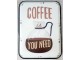 Nástěnná plechová cedule Coffee - 27*35 cm