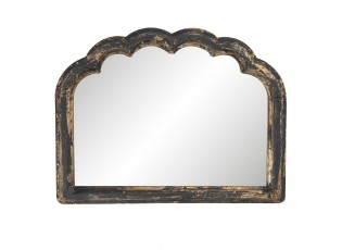 Vintage dřevěné zrcadlo Black gold - 66*4*51 cm