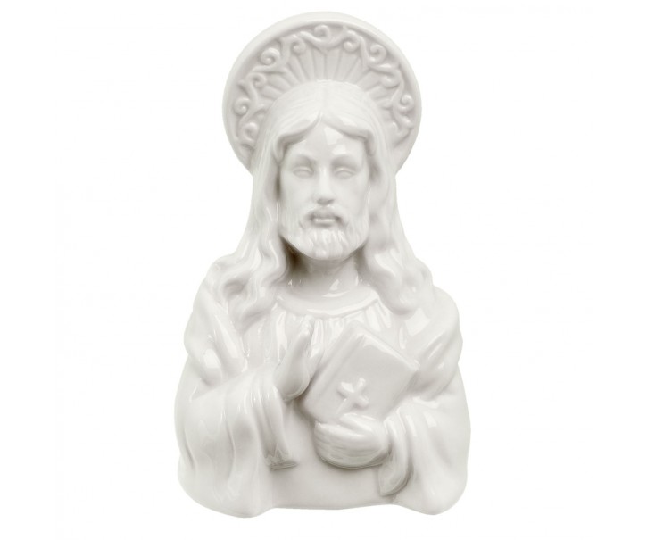 Bílá porcelánová postava Ježíš - 8*6*13 cm Clayre & Eef