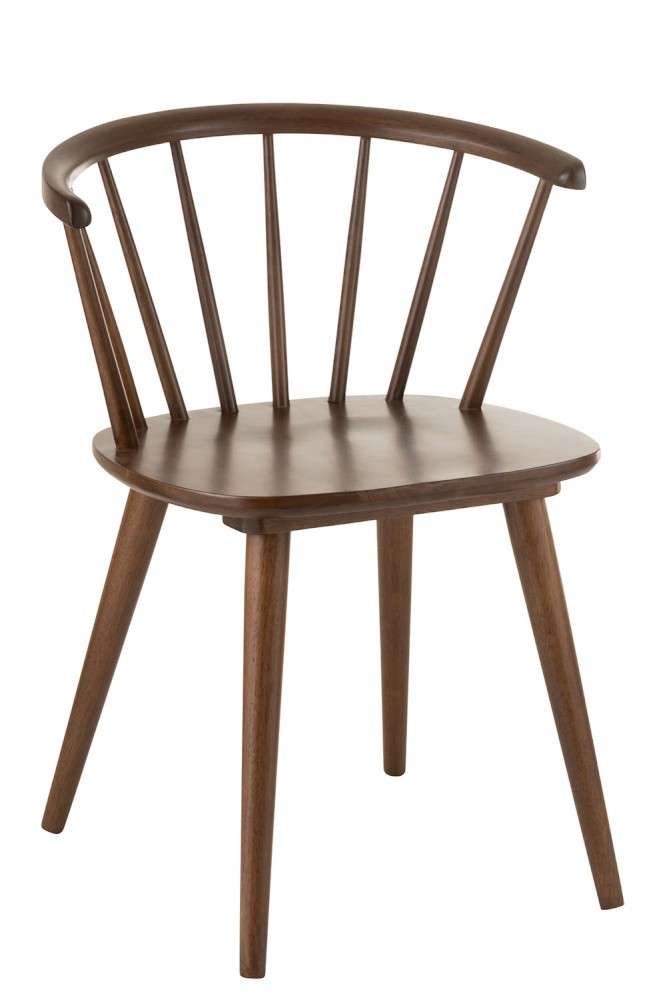 Hnědá jJídelní židle Armrest Vintage- 54*53*75 cm J-Line by Jolipa