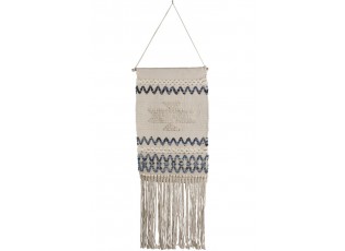 Modro-krémová dekorace na zeď walldeco Denim - 40*80cm