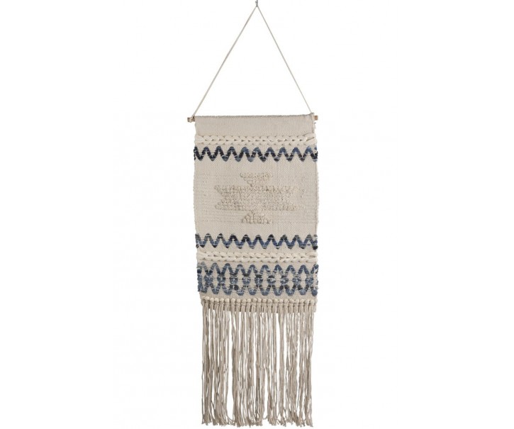 Modro-krémová dekorace na zeď walldeco Denim - 40*80cm