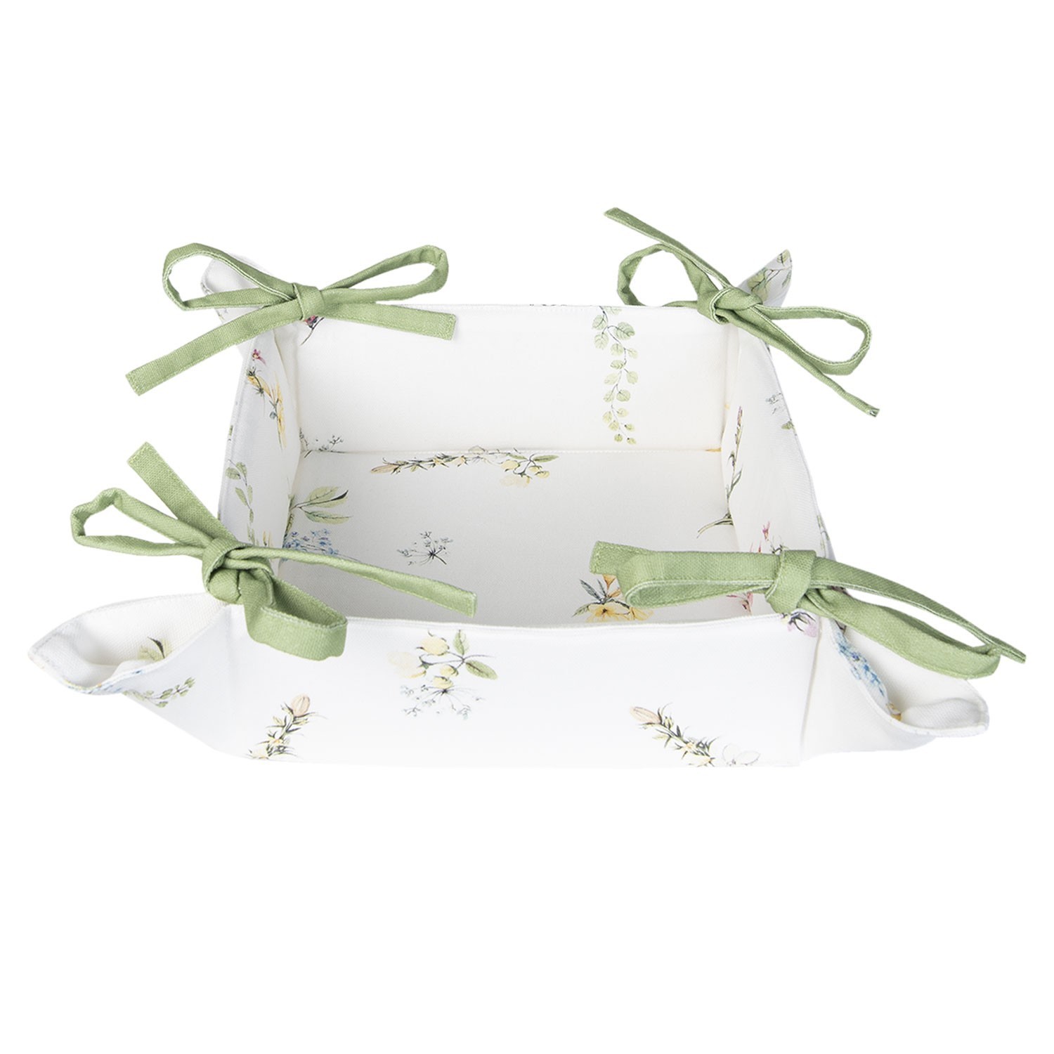 Textilní košíček na pečivo Happy Florals - 35*35*8 cm Clayre & Eef